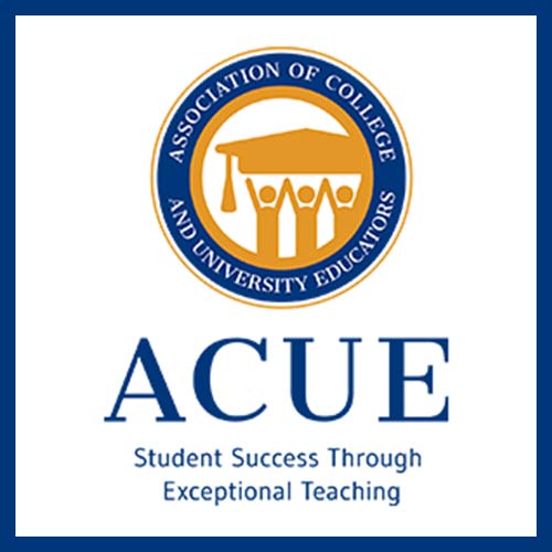 ACUE student success through exceptional teaching