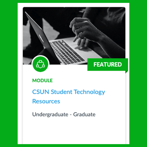 Student technology resources module