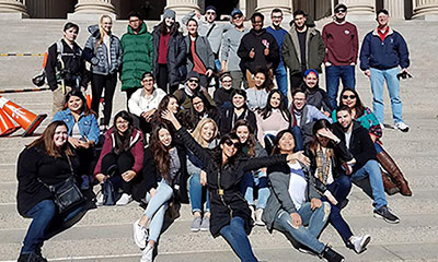 CSUN Students posing for camera.