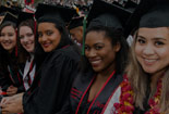 Happy students at graduation.