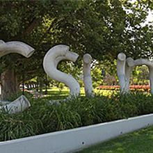 CSUN letters sculpture