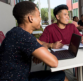 2 students studying