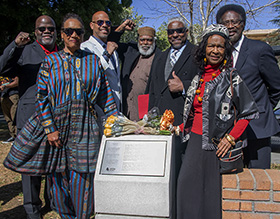 faculty with Africana Studies Plaque